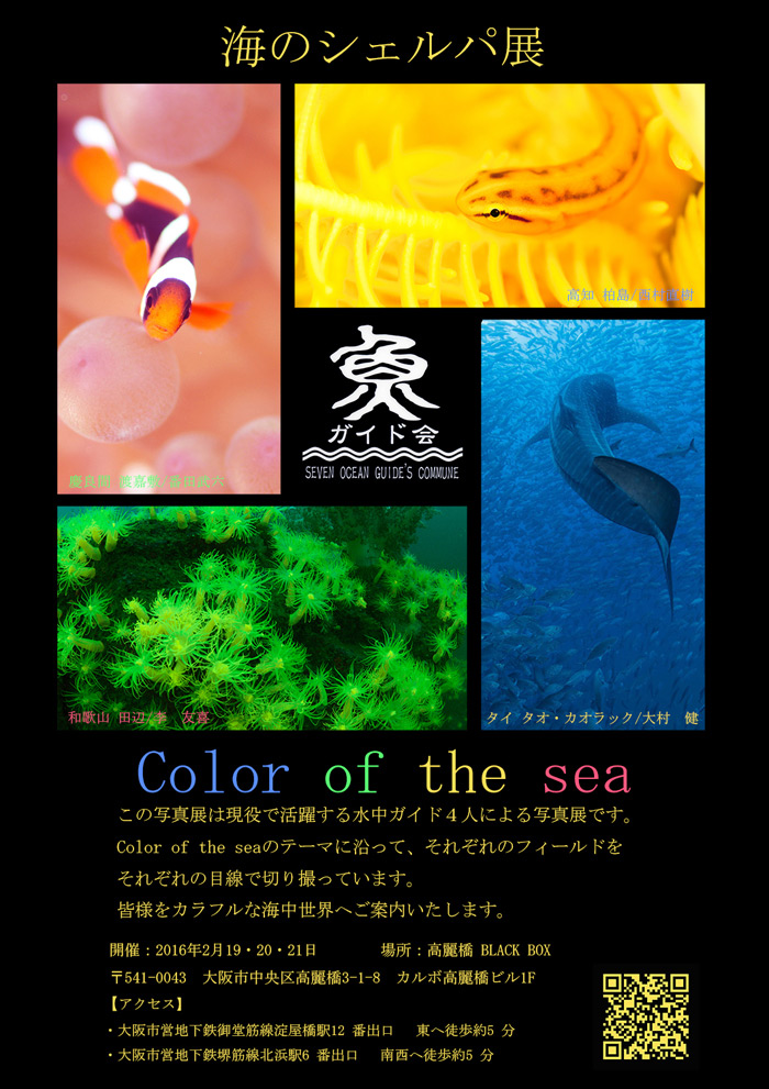現役ガイド4人による写真展「海のシェルパ展」開催　2/19〜21